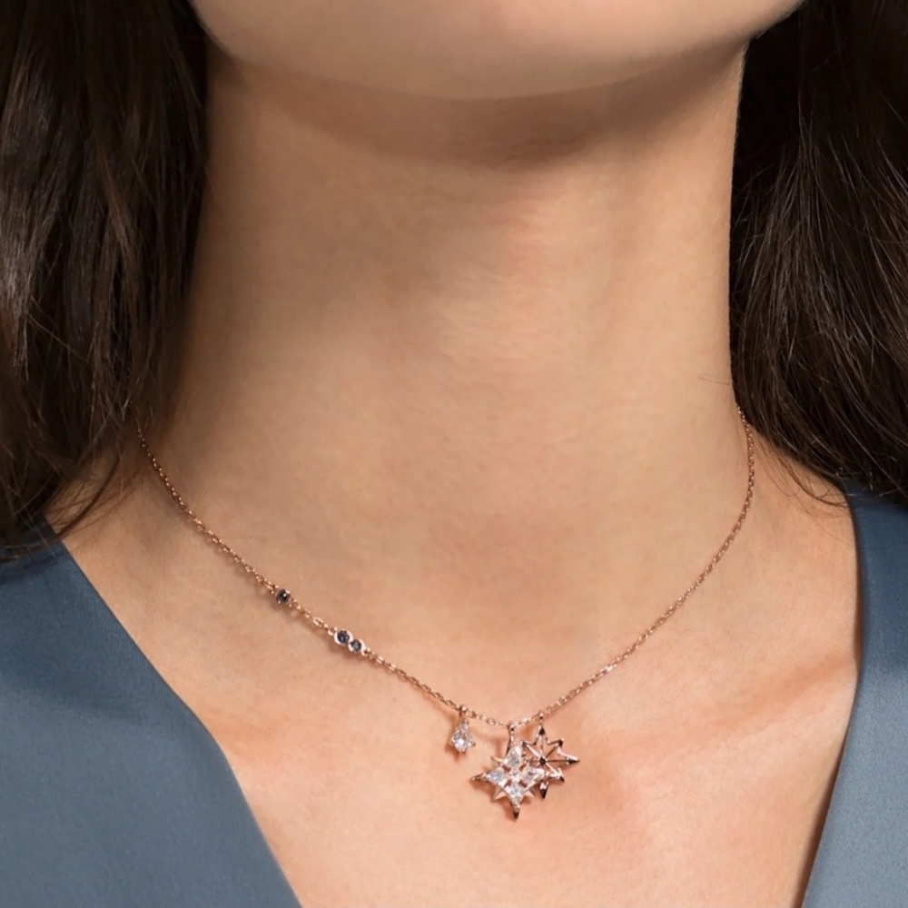 AUTHENTIC Swarovski Crystal STAR Collection 3 piece set Rose Gold